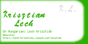 krisztian lech business card